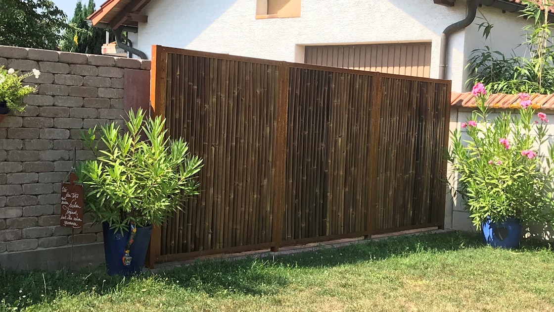 BambusBASIS Modul5 Cortenstahl | Mein Zaunshop Online Shop