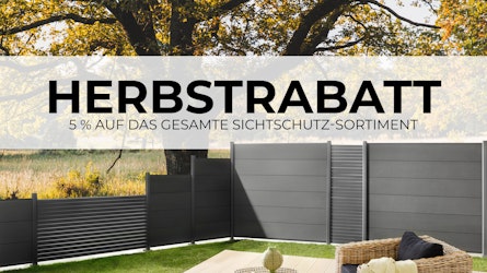 5% auf Sichtschutzzäune