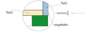 Holz vorbohren