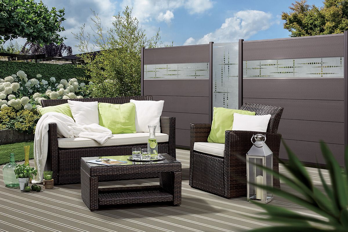 TraumGarten System WPC XL Zaun-Set
