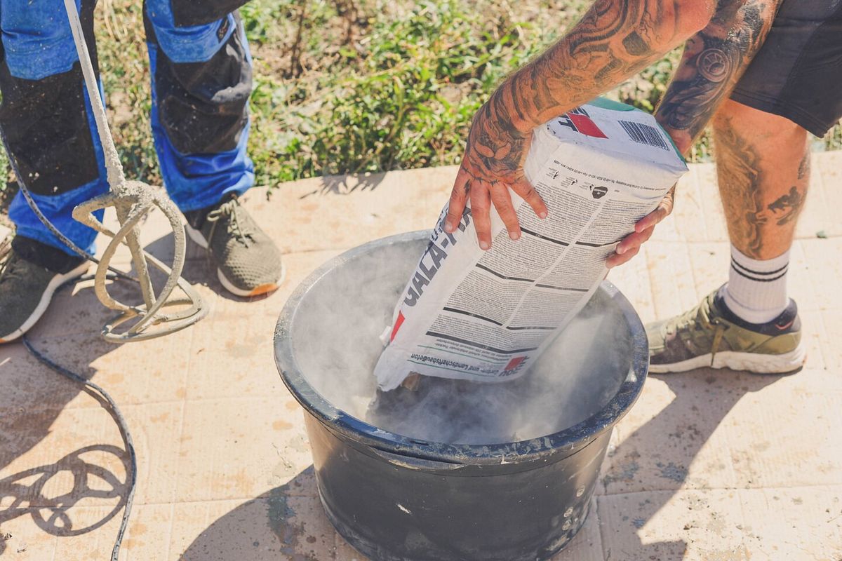 Der Beton wird angemischt