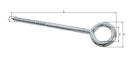 Vorschaubild Alberts® Befestigungsring,galv.blau verzinkt,z.Einschrauben,Länge 160mm,Außenmaß ⌀36mm