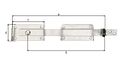 Vorschaubild Alberts® Doppeltorüberwurf Edelstahl zusätzlich kugelgestrahlt Gesamtlänge 327 mm 