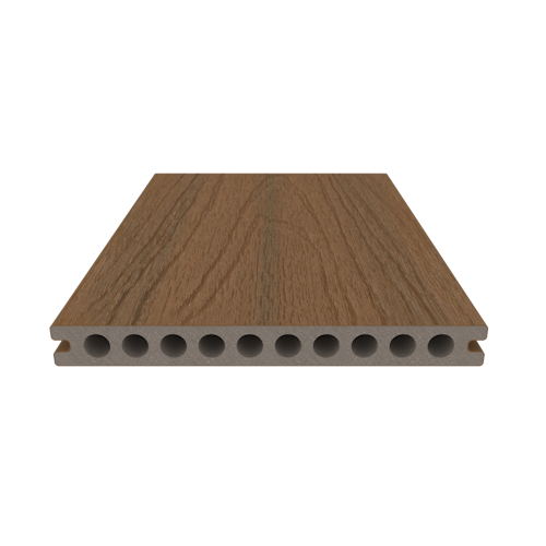 NewTechWood Gigangte WPC-Terrassendiele Hohlkammer Teak  23 x 210 mm