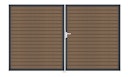 Vorschaubild GroJa Solid Rhombus Doppeltor Rahmen Aluminium Anthrazitgrau 3000 x 1800 mm