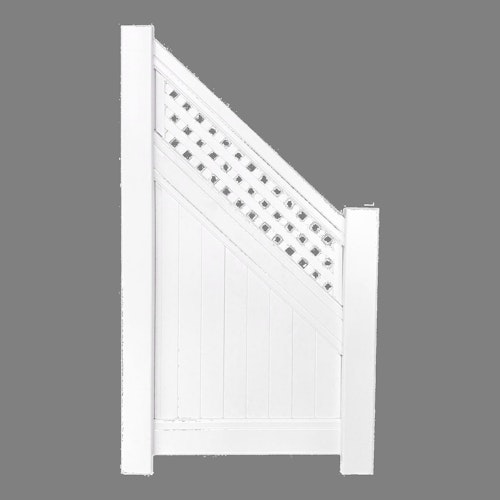 T&J ELDORADO-Line Kunststoffzaun, Schrägelement 90 x 180 cm, PVC weiß, kartonverpackt