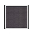 Vorschaubild GroJa Viento Designzaun Typ Quadratisch 180x180 mit Rahmen Silber