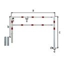 Vorschaubild Alberts® Absperrgitter Moovy fvz.,weiß,m.roten Ringen,z.Einb.,B1500mm,Höhe ü.Boden 1000mm 770280