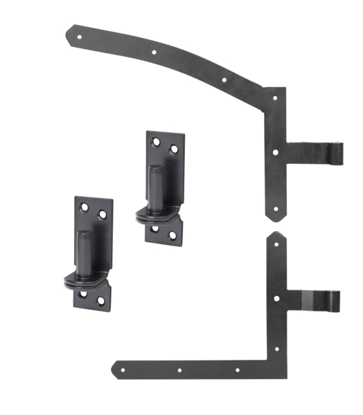 Alberts® Beschlagsortiment für Rundbogen-Einzeltore links