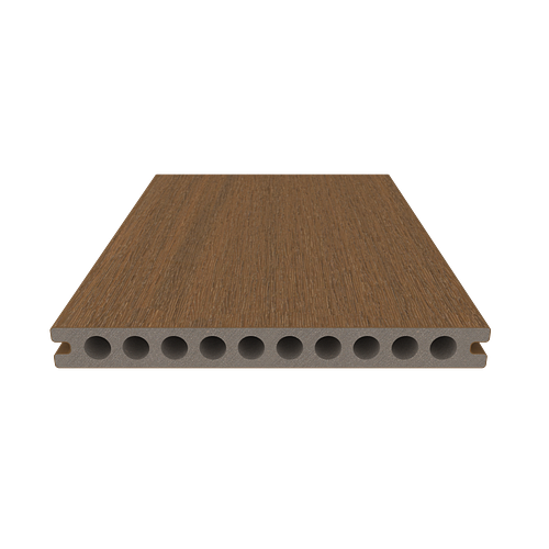 NewTechWood Gigangte Vintage WPC-Terrassendiele Hohlkammer Teak  23 x 210 mm