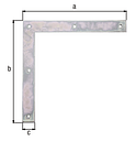 Vorschaubild Alberts® Tor-Winkel, galv. verzinkt dickschichtpassiviert, HxLxB 250x250x30 mm 313043