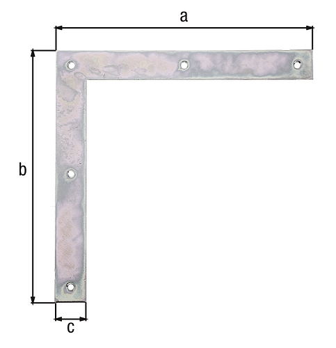 Alberts® Tor-Winkel, galv. verzinkt dickschichtpassiviert, HxLxB 250x250x30 mm 313043