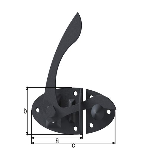 Alberts® Gartentorfalle Ovado verz.,graphitgrau beschichtet Platte 85 x 60 mm 