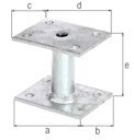 Vorschaubild Alberts® Pfostenträger zum Aufschrauben Ø27/70x90