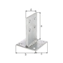 Vorschaubild Alberts® T-Pfostenträger mit Steg 130x100mm