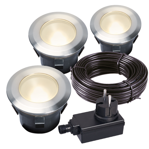 aMbooo Terrassendielen Set 2 Bodeneinbauleuchten, 12 Volt
