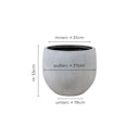 Vorschaubild Klocke Design Pflanzgefäß / Blumentopf 3er Set Betonoptik ⌀ 30 cm x H 26 cm; 37 cm x H 33 cm, 45 cm x H 39 cm