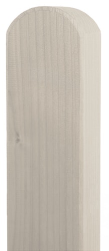 BM Zaunpfosten 90 x 90 mm vierkant Fichte Kopf gerundet farbig