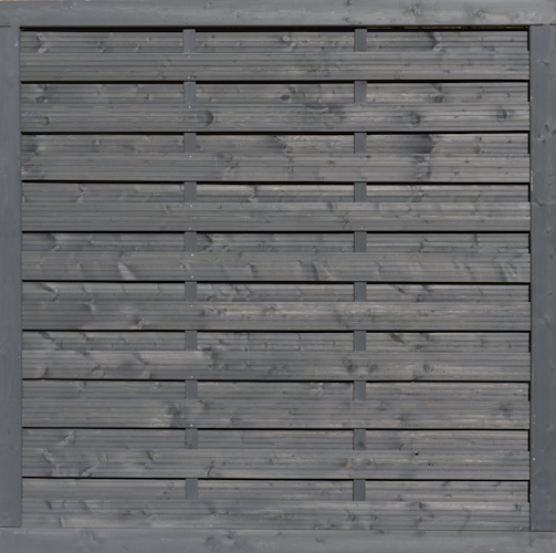T&J NIGHTLINE-Serie Dichtzaun stabil, 180 x 180 cm, dunkelgrau lasiert, Rahmen 45/90 mm, Lamelle 8/95 mm glatt 