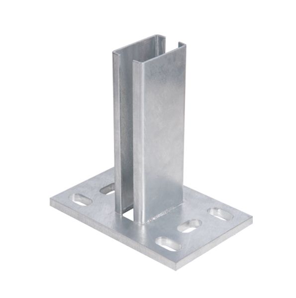 Alberts® Pfostenträger f.Zaunpfosten Doppelstab-Gittermatten,fvz,z.Aufschraub.,150x100 686055