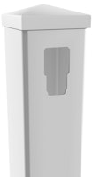 T&J ELDORADO-Line Anschlusspfosten, 12,7 x 12,7 x 190 cm, für Schrägelement, PVC weiß, kartonverpackt