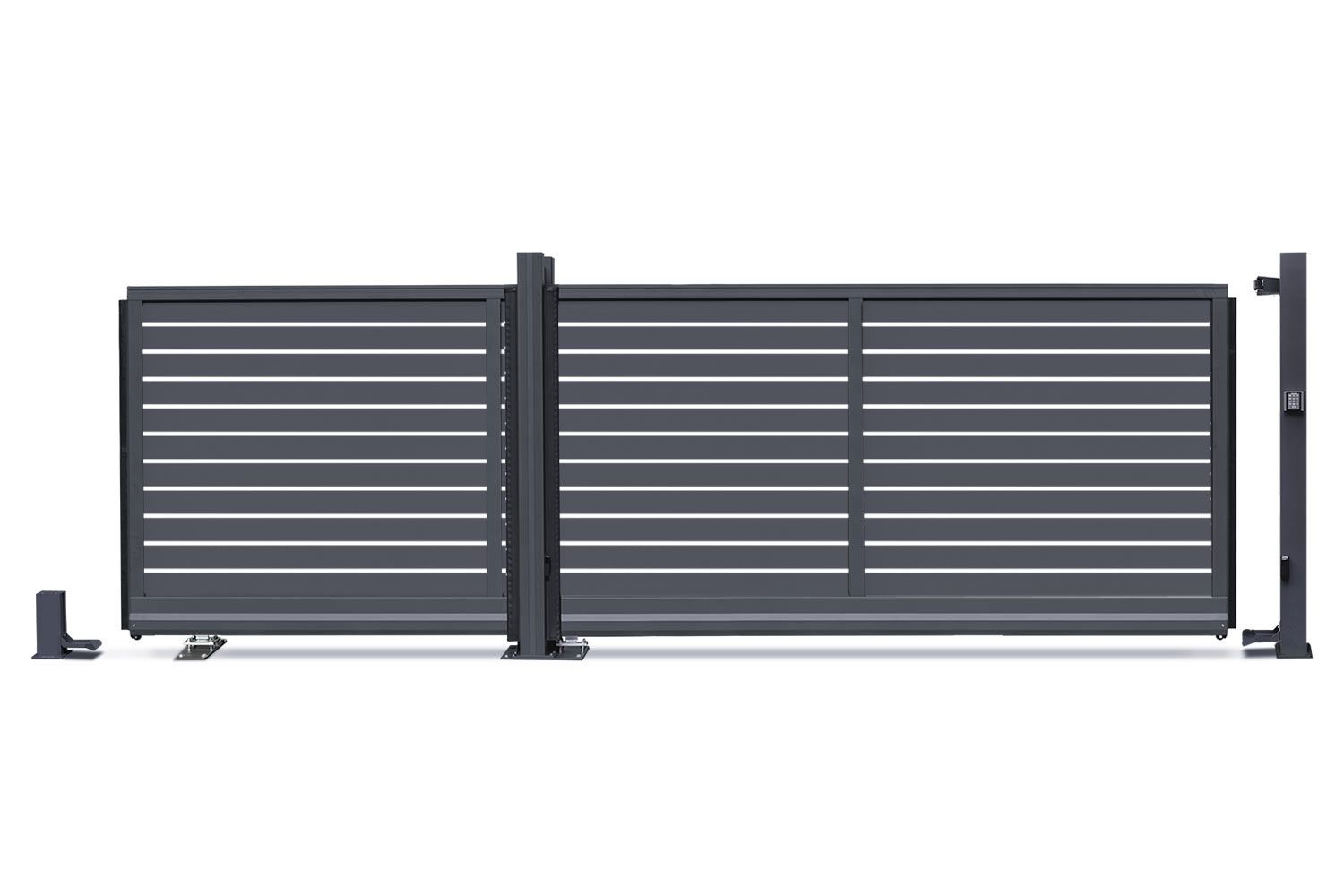 dz VIDUAL Slide Schiebetor Line 100 x 20 mm Rechteckprofil  Distanz 18 mm 
