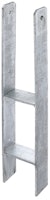 Alberts® H-Pfostenträger 300x60x6mm Gesamtlänge 600mm für verschiedene Pfostenstärken