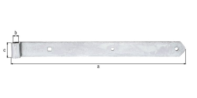Alberts® Ladenband, gerade, Abschluss abgerundet, galvanisch verzinkt dickschichtpassiviert, LxB 500x45 mm, Rolle ⌀16 mm 314156