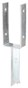 Vorschaubild Alberts® U-Pfostenträger 200x60x4mm Betonanker T-Eisen für verschiedene Pfostenstärken