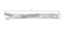Vorschaubild Alberts® Zaunriegelhalter feuerverzinkt zum Einbetonieren Länge 300 mm Breite 30 mm 