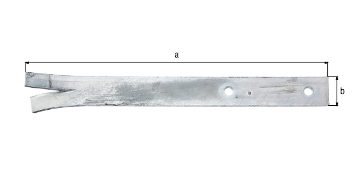 Alberts® Zaunriegelhalter feuerverzinkt zum Einbetonieren Länge 300 mm Breite 30 mm 