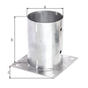 Vorschaubild Alberts® Aufschraubhülse für Rundholzpfosten Ø121mm