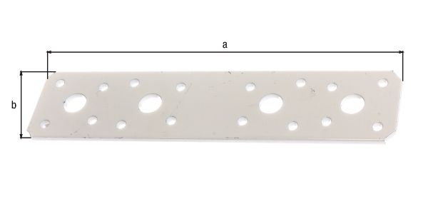 Alberts® Flachverbinder weiß kunststoffbeschichtet  180x40 mm