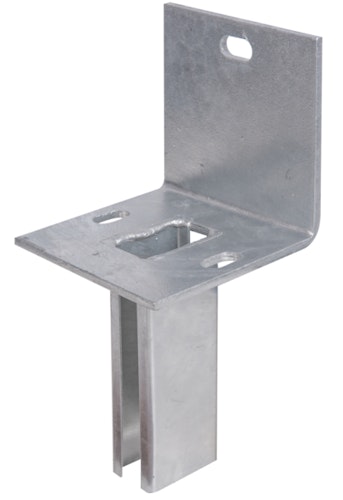 Alberts® Pfostenträger f.Zaunpf.Doppelstab-Gittermatten/L-Steine,fvz,z.Aufschr.,120x120 686093