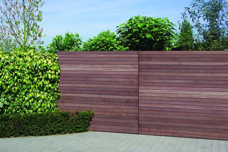 T&J PARALLELA-Rhombuszaun, Keruing, 180 x 180 cm, Leisten 13/65 mm, 