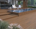 Vorschaubild NewTechWood Deluxe WPC-Terrassendiele Hohlkammer Teak  23 x 138 mm