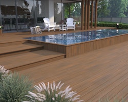 NewTechWood Deluxe Vintage WPC-Terrassendiele Massiv Teak  23 x 138 mm