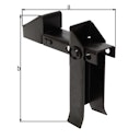 Vorschaubild Alberts® Torfeststeller mit Feder KTL schwarz zum Einbetonieren BxH 185x200 mm 