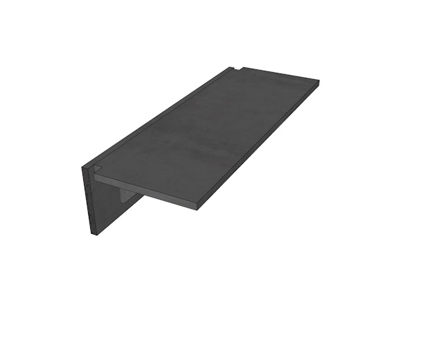 WWOO Betonelement Arbeitsplatte, anthrazit, ohne Ausschnitt