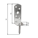 Vorschaubild Alberts® Flechtzaunhalter L-Form Edelstahl HxB 115x31,5 mm 