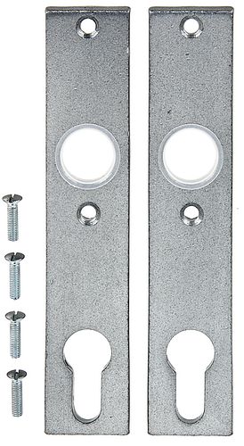 Alberts® Langschild,ein Paar,SB,geschmiedet,vz,silbergrau einbrennlackiert,LxB 30x155mm 554309