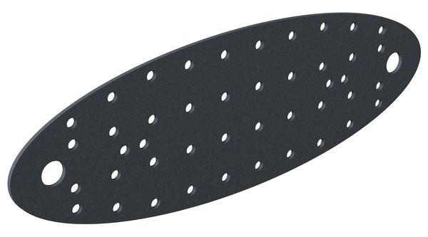 Alberts® Lochplatte Ovado verz.,graphitgrau beschichtet 240 x 80 mm 