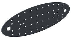 Alberts® Lochplatte Ovado verz.,graphitgrau beschichtet 240 x 80 mm 