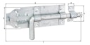 Vorschaubild Alberts® Bolzenriegel 180 x 70 mm