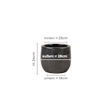 Vosteen Design Blumentopf / Pflanzgefäß Terrakotta schwarz ø 28 cm x H 24 cm Vosteen Design Blumentopf / Pflanzgefäß Terrakotta schwarz ø 28 cm x H 24 cmZubehörbild