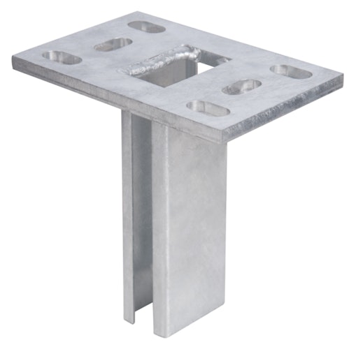 Alberts® Pfostenträger f.Zaunpfosten Doppelstab-Gittermatten,fvz,z.Aufschraub.,150x100 686055