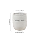 Vorschaubild Vosteen Design Blumentopf /  Pflanzgefäß Terrakotta weiß ø 36 cm x H 40 cm