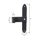 Vorschaubild Alberts® Fensterladen-Mittelband Ovado,gerade,verz.graphitgrau,HxB 200x30 mm,Rolle ⌀13 mm 