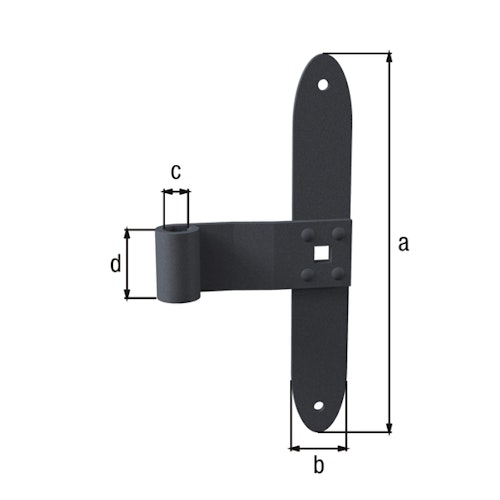 Alberts® Fensterladen-Mittelband Ovado,gerade,verz.graphitgrau,HxB 200x30 mm,Rolle ⌀13 mm 