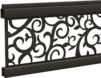 T&J ECOSTECK-Gitterfüllung Ranken ANTHRAZIT, 20 x 140 x 1800 mm Aluminium T&J ECOSTECK-Gitterfüllung Ranken ANTHRAZIT, 20 x 140 x 1800 mm AluminiumZubehörbild